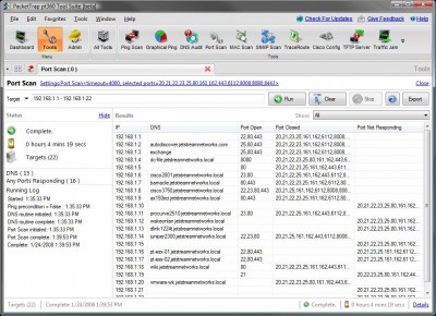 PacketTrap Port Scan 2.3.8 screenshot