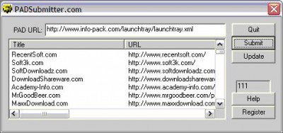 PAD Submitter 1.01 screenshot