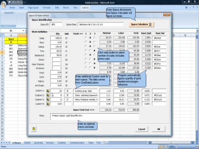 PaintCOST Estimator for Excel 19.0 screenshot