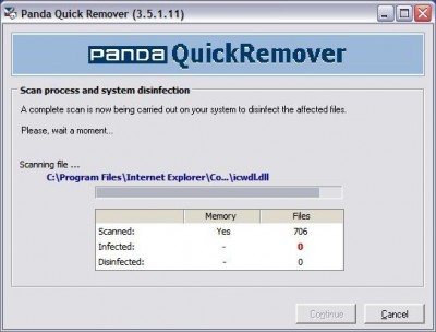 Panda Quick Remover v3.5.1.11 screenshot