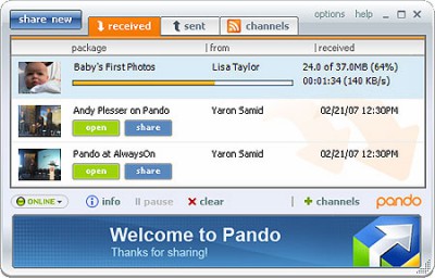 Pando 2.5.1.11 screenshot