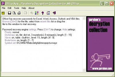 Paraben's Decryption Collection 2.5 screenshot