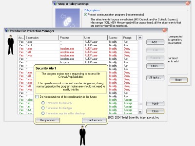 Parador File Protection PE 1.0.0.0 screenshot