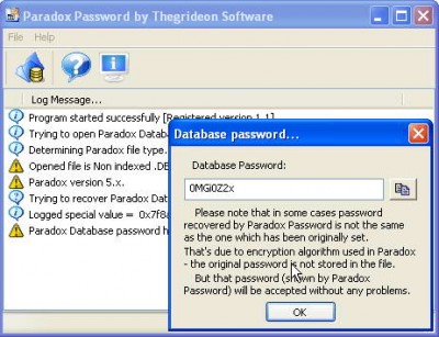 Paradox Password 1.3 screenshot