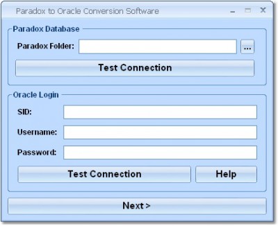 Paradox to Oracle Conversion Software 7.0 screenshot