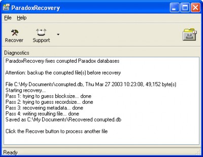 ParadoxRecovery 1.0.0819 screenshot