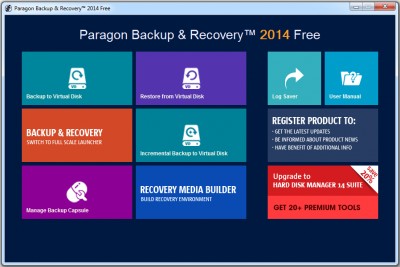Paragon Backup & Recovery Free 2014 (32-bit) screenshot