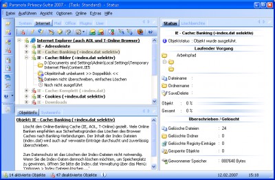 Paranoia Privacy-Suite 2007 5.1.7021 screenshot