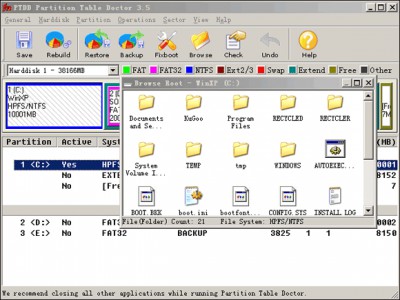 Partition Table Doctor 3.5 screenshot