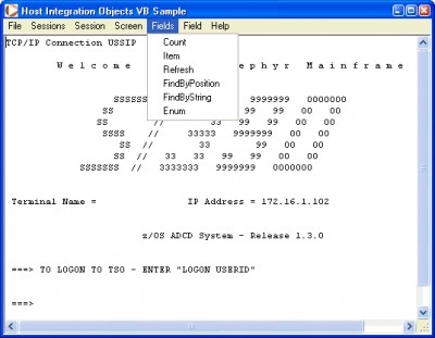 PASSPORT Host Integration Objects 2003 screenshot