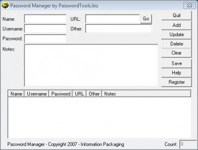 Password Manager 1.03 screenshot