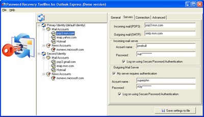 Password Recovery Toolbox for Outlook Express 1.0 screenshot