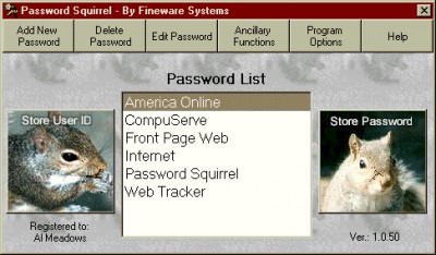 Password Squirrel 1.0.70 screenshot
