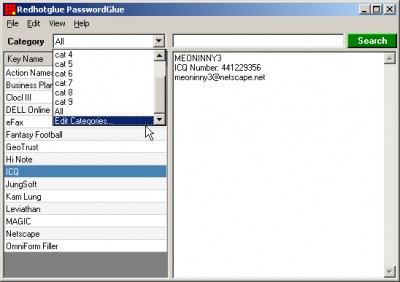 PasswordGlue 2.01 screenshot