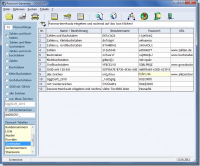 Passwort-Generator 2011.4.120 screenshot