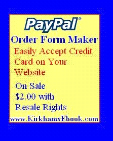 Paypal Order Form Maker $2.00 with Resale Rights 1.7 screenshot