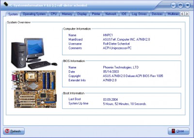 PC-INFO32 8.6 screenshot