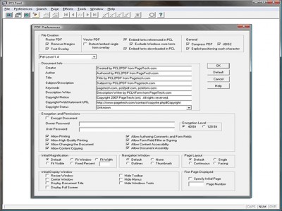 PCLTool SDK 64-bit Option V PCL to PDF 14.6 screenshot
