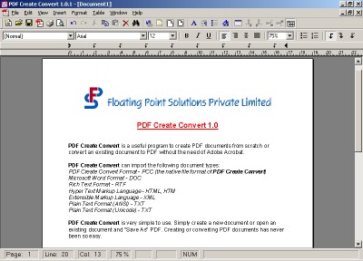 PDF Create Convert 1.0 screenshot