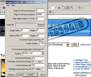 PDF Image Stamp 1.06 screenshot