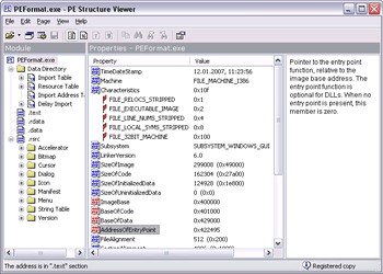 PE Structure Viewer 1.3 screenshot