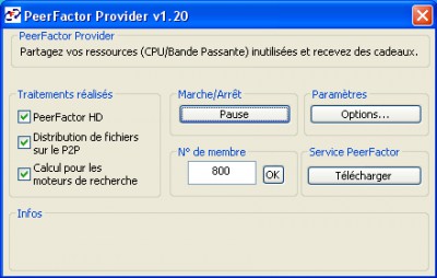 PeerFactor Provider 1.06 screenshot
