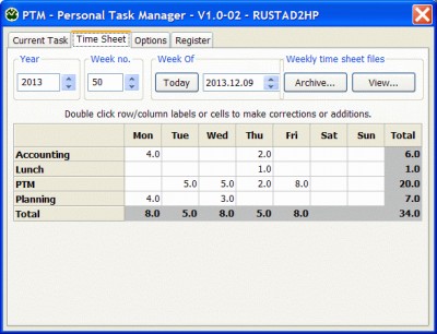 Personal Task Manager 1.0 screenshot