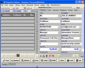 Personnel Organizer Deluxe 4.12 screenshot