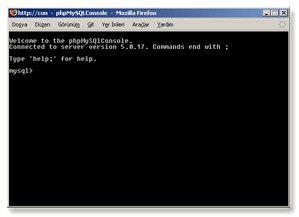 phpMySQLConsole 0.1 screenshot