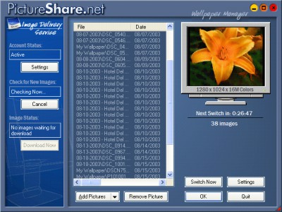 PictureShare.net Wallpaper Manager 5.0.5 screenshot