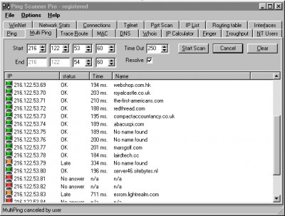 Ping Scanner Pro 4.5 screenshot