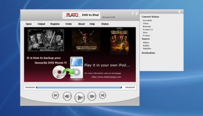 PLAT0 DVD + Video to iPod Package 2007 screenshot