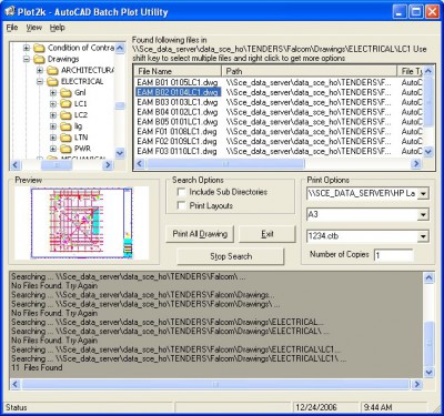 Plot2k - AutoCAD Batch Plot utility 1.0.6 screenshot