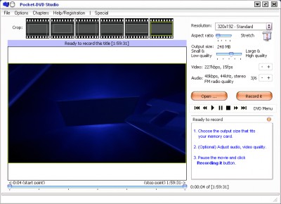 Pocket DVD Studio 4.0 screenshot