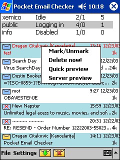 Pocket Email Checker 1.0 screenshot