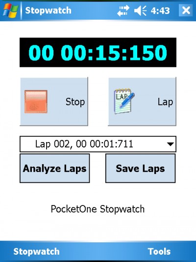 PocketOne StopWatch 1.6.1 screenshot