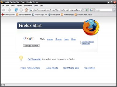 Portable Firefox 2.0 screenshot