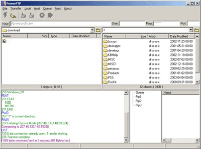 PowerFTP 2.31 screenshot PowerFTP 2.31 screenshot