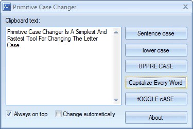 Primitive Case Changer 2.0 screenshot