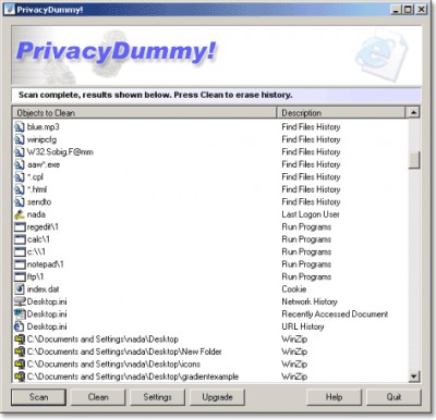 PrivacyDummy! 1.0 screenshot