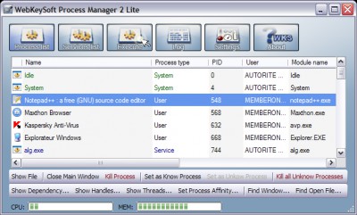 Process Manager 2 Lite 2.0 screenshot