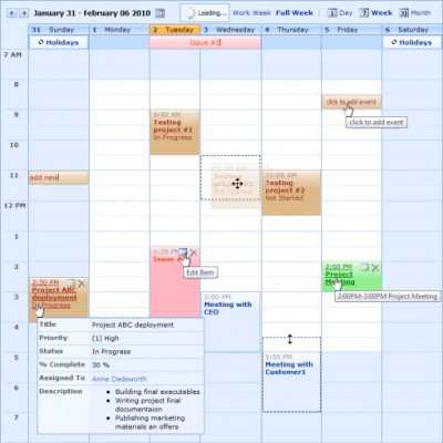 Professional Calendar Web Part 1.52 screenshot