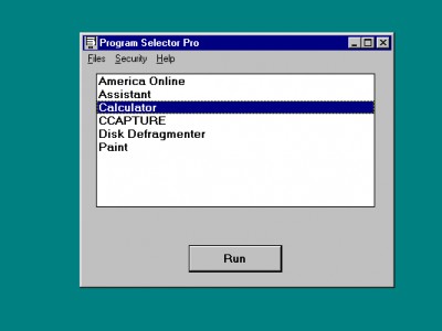 Program Selector Pro 2000/XP 4.9.1 screenshot