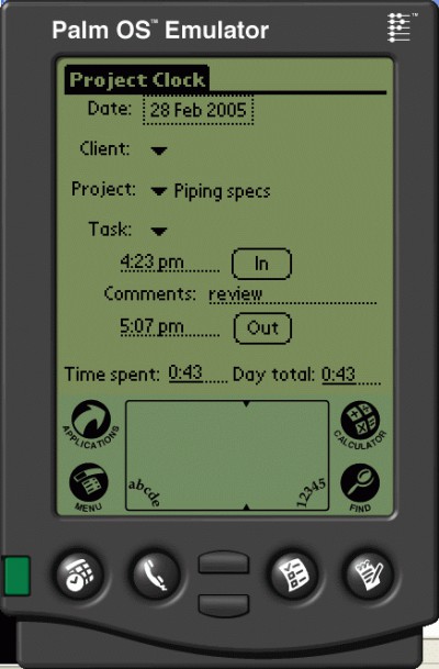 Project Clock Palm 2.10 screenshot