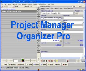 Project Manager Organizer Pro 3.2b screenshot