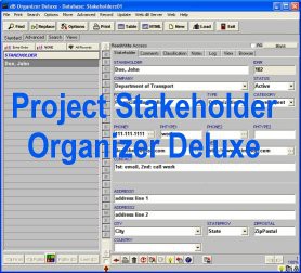 Project Stakeholder Organizer Deluxe 4.11 screenshot