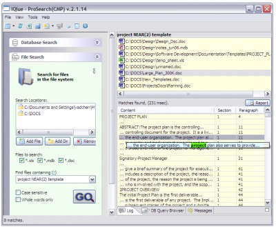 ProSearchCMP 2.3.1.5 screenshot