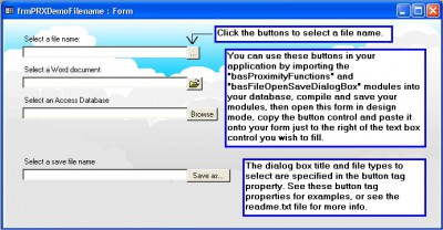 Proximity Functions for MS Access 1.1 screenshot