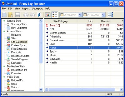 Proxy Log Explorer 5.8.1 screenshot