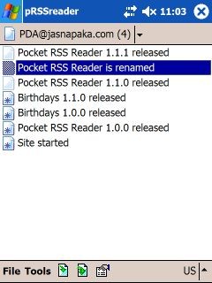 pRSSreader v1.3.4 screenshot